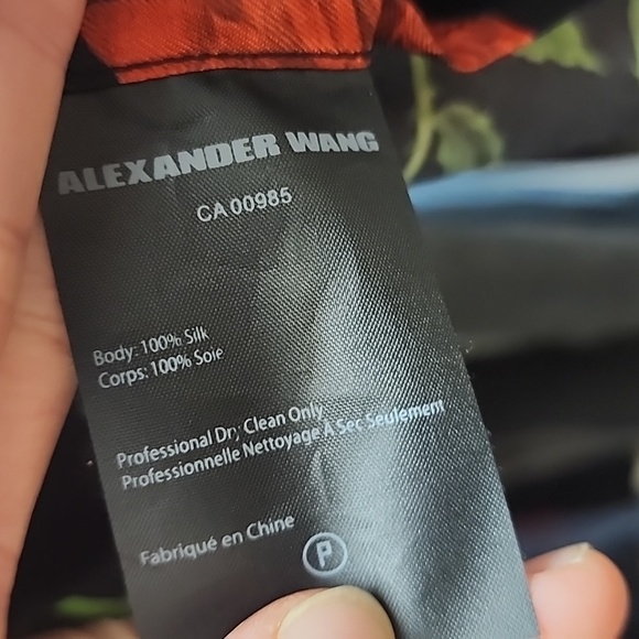 Alexander Wang rose print slit sleeve top - Picture 4 of 4